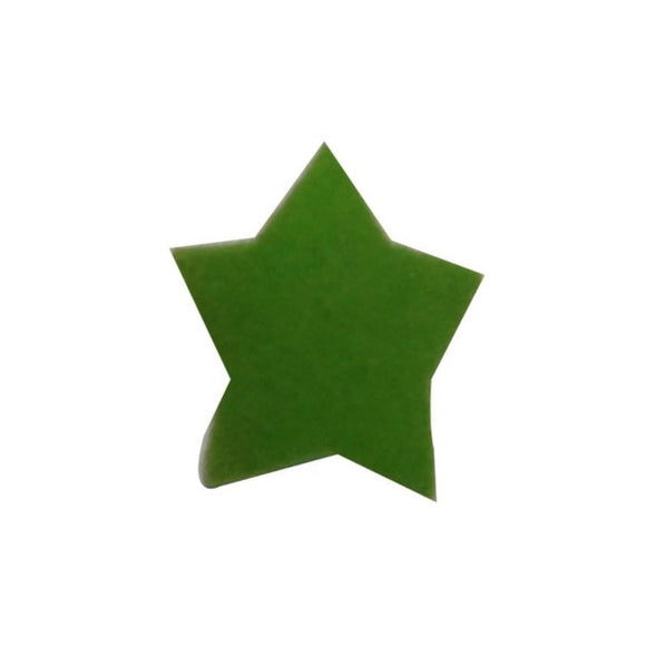 ID 3455B Lot of 3 Tiny Green Felt Star Patch Night Sky Craft Iron On Applique