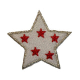 ID 3463A Patriotic Spotted Star Patch American Craft Embroidered IronOn Applique