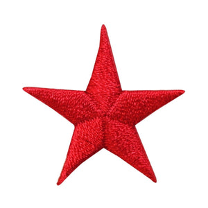 ID 3464C Red Star Patch Night Sky Symbol Craft Embroidered Iron On Applique