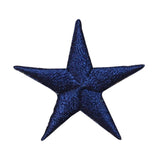 ID 3464D Blue Star Patch Night Sky Symbol Craft Embroidered Iron On Applique