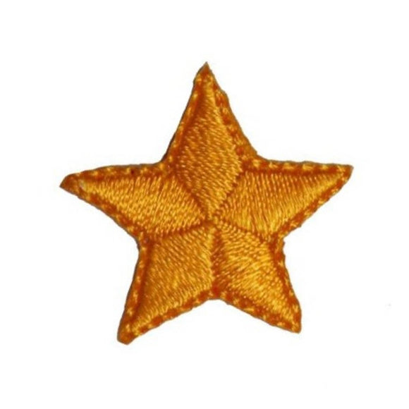 ID 3466B Orange Star Patch Night Sky Craft Symbol Embroidered Iron On Applique