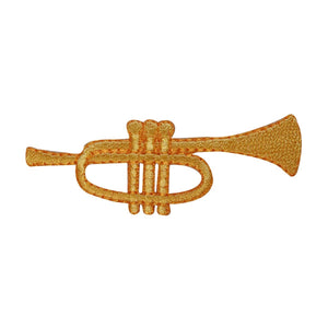 ID 3161 Trumpet Symbol Patch Music Instrument Play Embroidered Iron On Applique