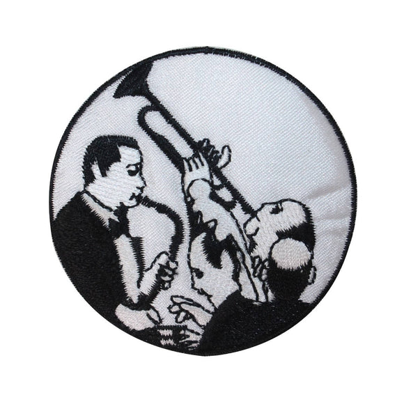 ID 3176 Jazz Band Musician Patch Classic Ensemble Embroidered Iron On Applique