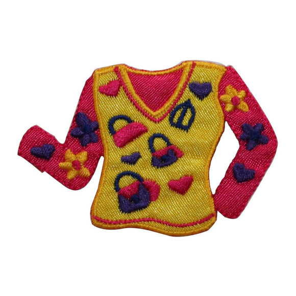 ID 7719 Sweater Vest Craft Patch Fashion Clothes Embroidered Iron On Applique
