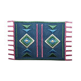 ID 8788 Mexican Rug Patch Western Poncho Tierra Embroidered Iron On Applique