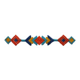 ID 8796 Multicolor Geometric Trim Patch Strip Band Embroidered Iron On Applique