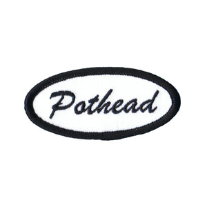 Pothead Name Tag Patch Smoke Novelty Badge Symbol Embroidered Iron On Applique