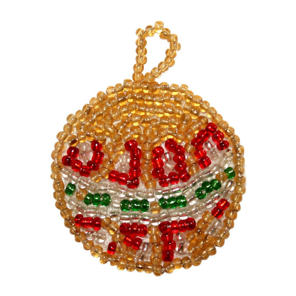 ID 8905 Christmas Tree Ornament Patch Ball Decoration Beaded Iron On Applique