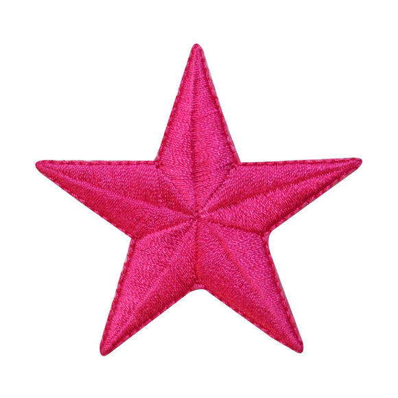 ID 3489 Pink Star Patch Night Sky Craft Symbol Icon Embroidered Iron On Applique