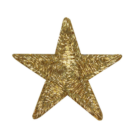 ID 3496 Lot of 3 Tiny Gold Star Patch Shiny Craft Embroidered Iron On Applique