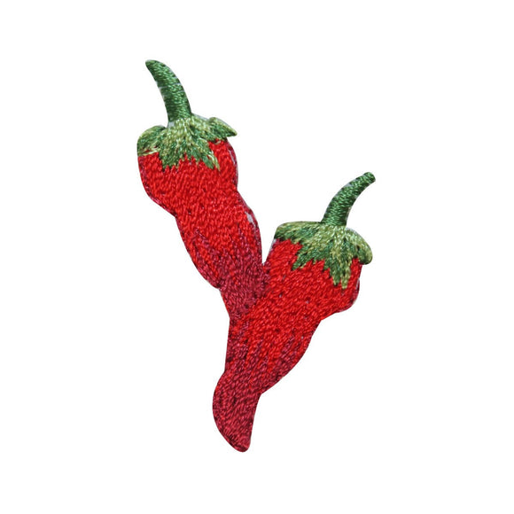 ID 3190C Red Chili Peppers Patch Hot Food Spicy Embroidered Iron On Applique