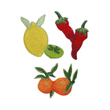 ID 3190ABC Set of 3 Assorted Fruit Veggies Patches Embroidered Iron On Appliques