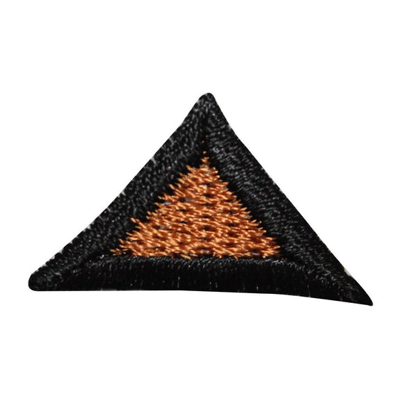 ID 8822 Lot of 3 Orange Triangle Symbol Patch Shape Embroidered Iron On Applique