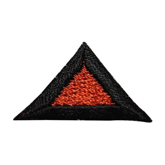 ID 8823 Lot of 3 Red Triangle Symbol Patch Shape Embroidered Iron On Applique