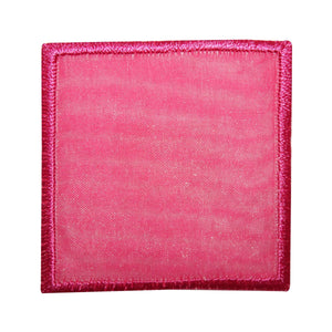 ID 8836 Pink Lace Square Patch Badge Shape Cover Embroidered Iron On Applique