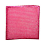 ID 8836 Pink Lace Square Patch Badge Shape Cover Embroidered Iron On Applique