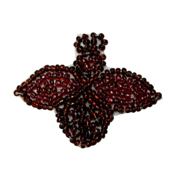 ID 8942 Red Ladybug Flying Patch Symbol Garden Insect Beaded Iron On Applique