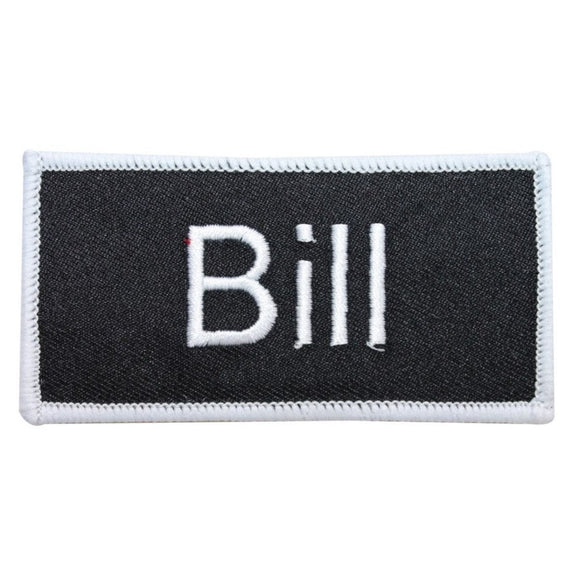 Bill Name Tag Patch Uniform ID Work Shirt Badge Embroidered Iron On Applique