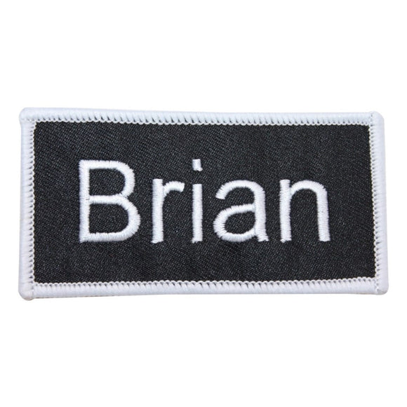 Brian Name Tag Patch Uniform ID Work Shirt Badge Embroidered Iron On Applique