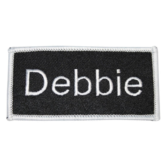 Debbie Name Tag Patch Uniform ID Work Shirt Badge Embroidered Iron On Applique