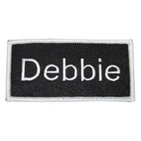 Debbie Name Tag Patch Uniform ID Work Shirt Badge Embroidered Iron On Applique