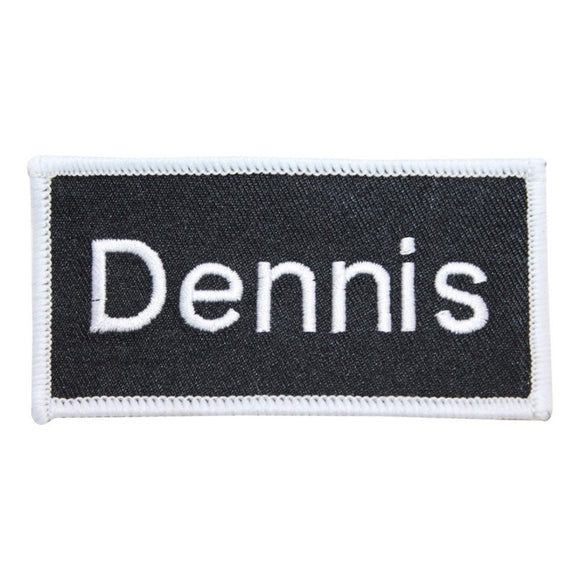 Dennis Name Tag Patch Uniform ID Work Shirt Badge Embroidered Iron On Applique