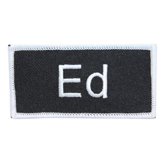 Ed Name Tag Patch Uniform ID Work Shirt Badge Embroidered Iron On Applique