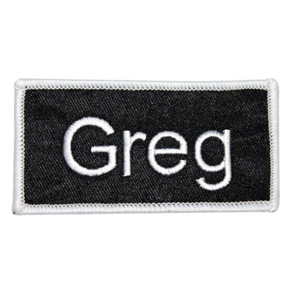 Greg Name Tag Patch Uniform ID Work Shirt Badge Embroidered Iron On Applique