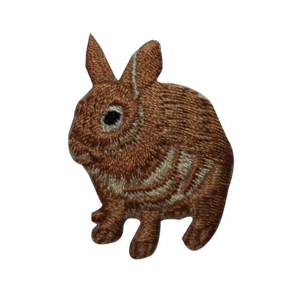 ID 3601 Brown Rabbit Patch Cute Bunny Hare Embroidered Iron On Applique