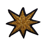 ID 3533 8 Point Star Burst Patch Night Sky Shinning Embroidered Iron On Applique