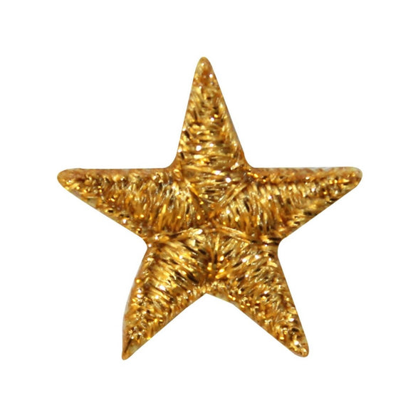 ID 3536 Shiny Gold Star Patch Night Sky Shinning Embroidered Iron On Applique