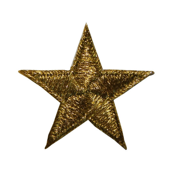 ID 3538 Gold Star Patch Shinning Night Sky Craft Embroidered Iron On Applique