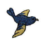 ID 3625 Blue Bird Flying Patch Jay Bird Sky Fly Embroidered Iron On Applique