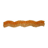 ID 8873 Orange Wavy Strip Patch Wave Trim Border Craft Beaded Iron On Applique