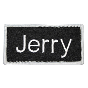 Jerry Name Tag Patch Uniform ID Work Shirt Badge Embroidered Iron On Applique