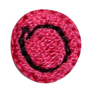 ID 8978 Lot of 3 Pink Circle Dot Patch Shape Eye Embroidered Iron On Applique