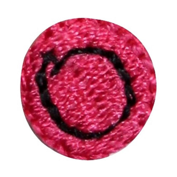 ID 8978 Lot of 3 Pink Circle Dot Patch Shape Eye Embroidered Iron On Applique