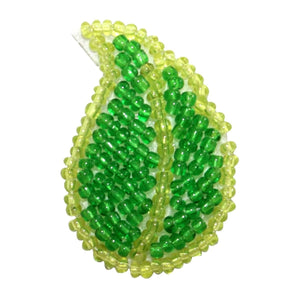 ID 8885 Green Flower Leaf Patch Tree Garden Nature Plant Beaded Iron On Applique