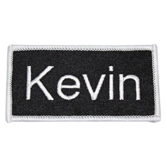 Kevin Name Tag Patch Uniform ID Work Shirt Badge Embroidered Iron On Applique