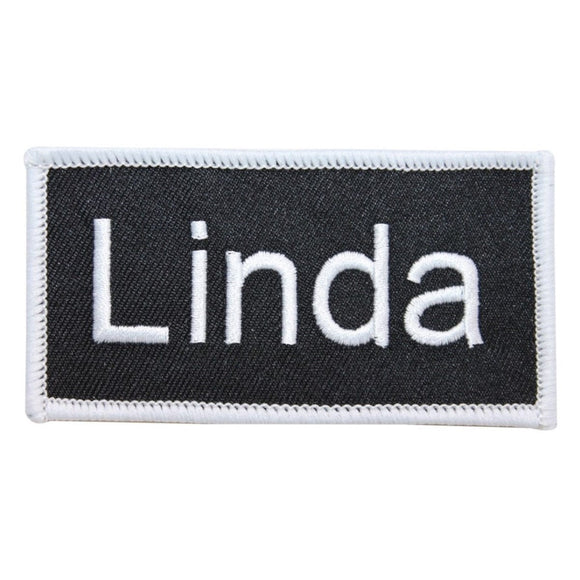 Linda Name Tag Patch Uniform ID Work Shirt Badge Embroidered Iron On Applique