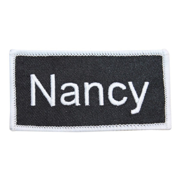 Nancy Name Tag Patch Uniform ID Work Shirt Badge Embroidered Iron On Applique