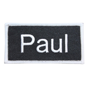Paul Name Tag Patch Uniform ID Work Shirt Badge Embroidered Iron On Applique