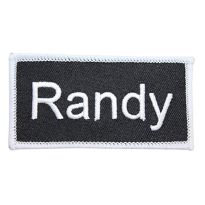 Randy Name Tag Patch Uniform ID Work Shirt Badge Embroidered Iron On Applique
