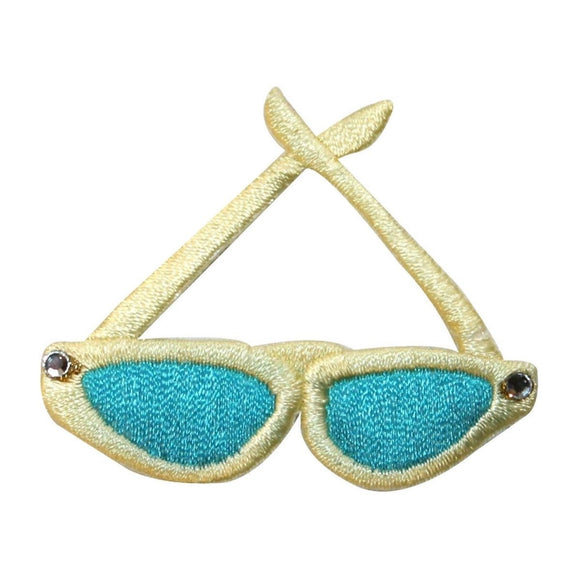 ID 9038 Pair of Sun Glasses Patch Tinted Shades Embroidered Iron On Applique