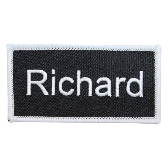 Richard Name Tag Patch Uniform ID Work Shirt Badge Embroidered Iron On Applique