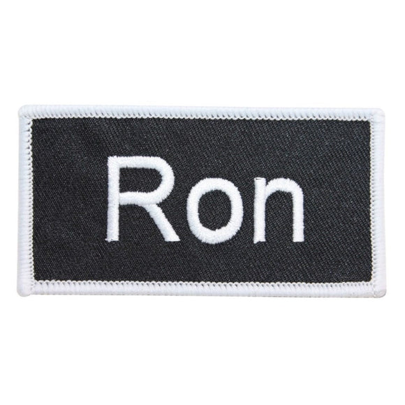 Ron Name Tag Patch Uniform ID Work Shirt Badge Embroidered Iron On Applique