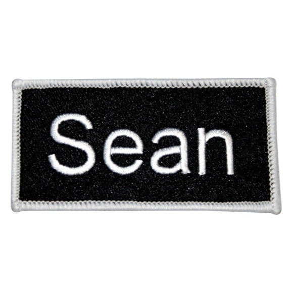 Sean Name Tag Patch Uniform ID Work Shirt Badge Embroidered Iron On Applique