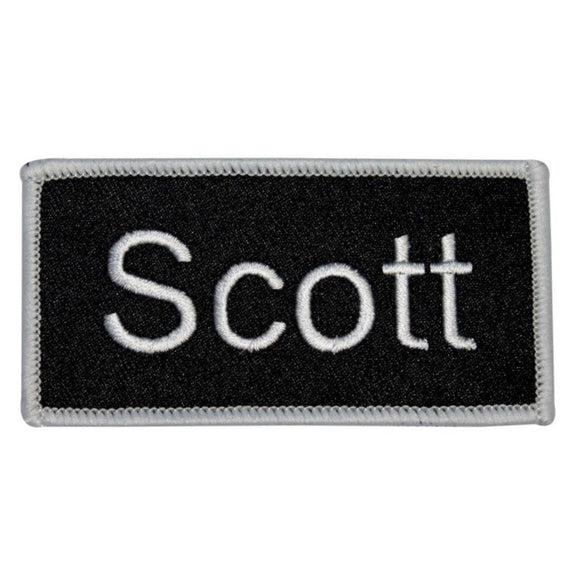 Scott Name Tag Patch Uniform ID Work Shirt Badge Embroidered Iron On Applique