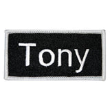 Tony Name Tag Patch Uniform ID Work Shirt Badge Embroidered Iron On Applique