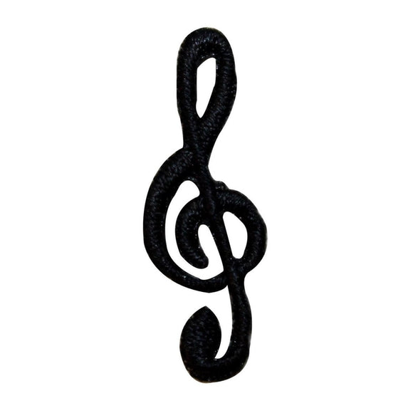 ID 9168 Treble G Clef Patch Music Key Pitch Symbol Embroidered Iron On Applique